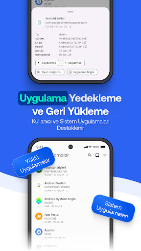 Yedekleme ve Geri Yükleme ekran görüntüsü