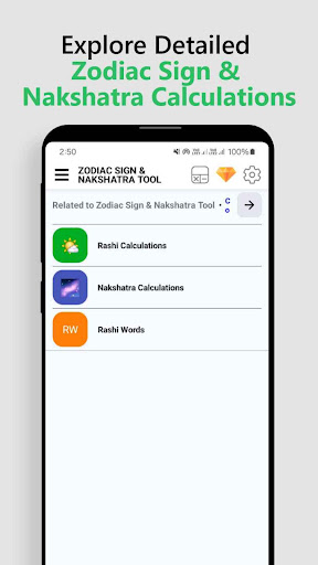 Zodiac Sign & Nakshatra Tool ekran görüntüsü