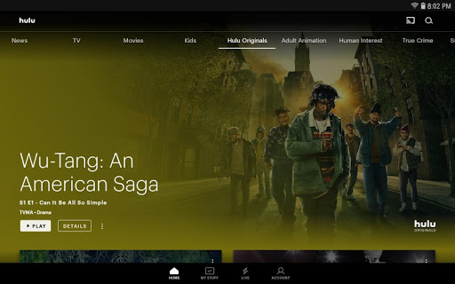 Hulu for Android TV ekran görüntüsü