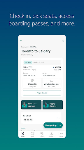 WestJet ekran görüntüsü