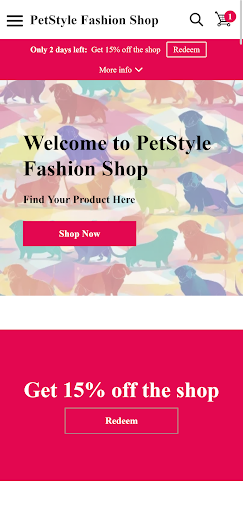 PetStyle Fashion Shop App ekran görüntüsü