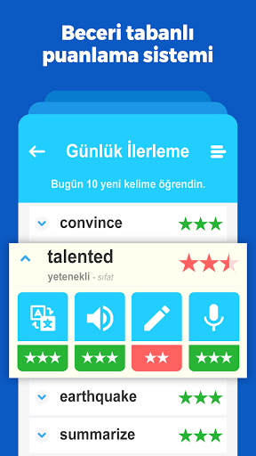 Kelime Ezberleme - İngilizce ekran görüntüsü
