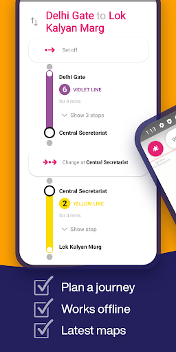 Delhi Subway Map & Routing ekran görüntüsü