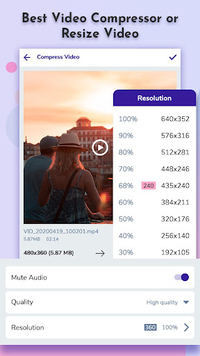 Video Compress & Video to MP3 ekran görüntüsü
