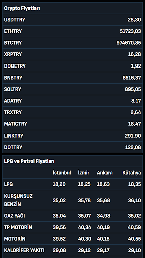 Altın Döviz Borsa Fiyatları ekran görüntüsü