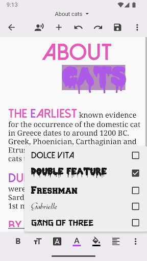 Text Editor ekran görüntüsü