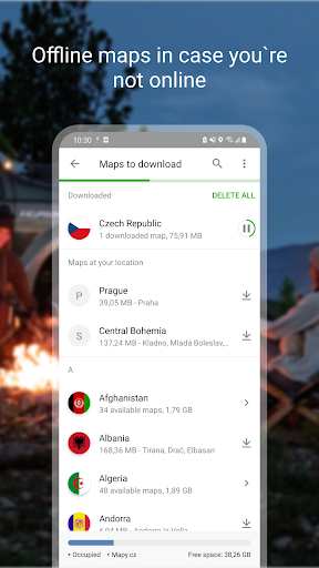 Mapy.com: Offline hiking maps ekran görüntüsü