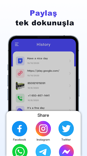 Hızlı QR ve Barkod Tarayıcı ekran görüntüsü