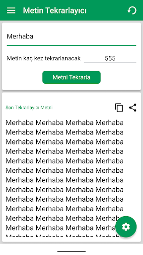 Metin Tekrarlayıcı 10000 ekran görüntüsü
