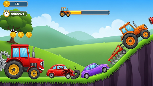 Kids Tractor Uphill Truck Race ekran görüntüsü