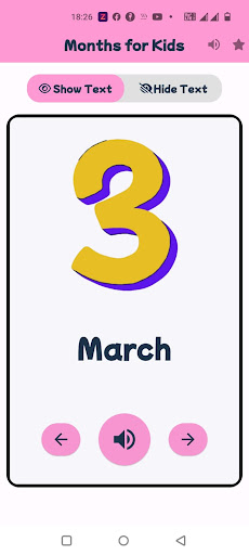 Months Flashcard For Kids ekran görüntüsü