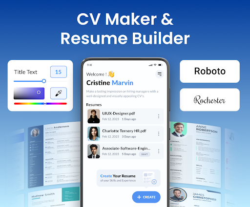 şablonlu pdf CV oluşturucu ekran görüntüsü