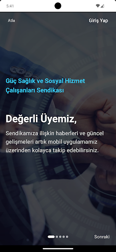Güç Sağlık Sendikası ekran görüntüsü
