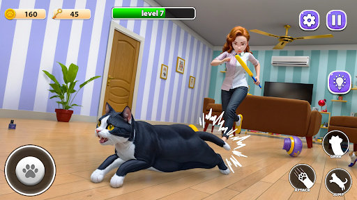 Scary Cat Simulator Mom Escape ekran görüntüsü