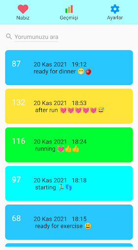 Kalp atışı ekranı. Kalp Hızı. ekran görüntüsü