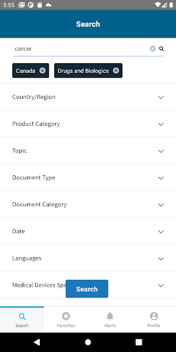 Cortellis Regulatory Alerts ekran görüntüsü