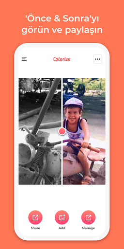 Colorize Photomyne'den ekran görüntüsü