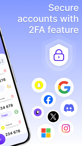 Authenticator App, OTP manager ekran görüntüsü