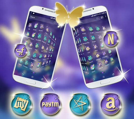Neon Butterfly Launcher Theme ekran görüntüsü