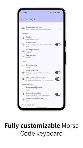 Morse Code Keyboard ekran görüntüsü