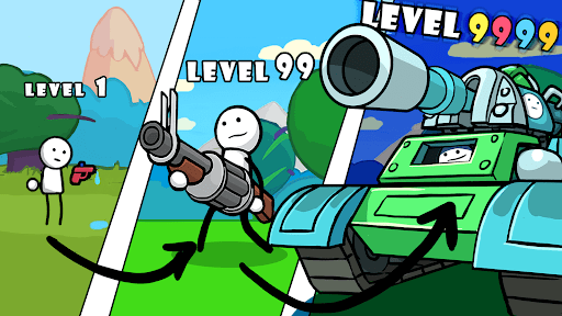 One Gun Stickman offline games ekran görüntüsü