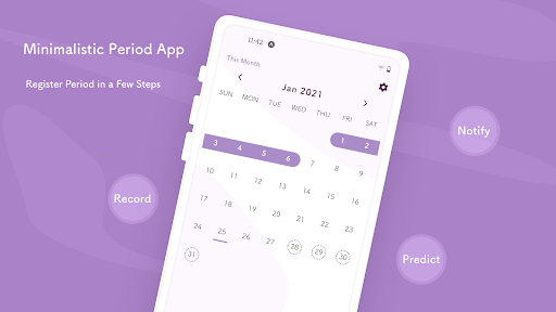 Simpluna: Menstrual Calendar ekran görüntüsü