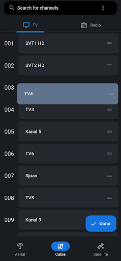 TV Channel Editor for BRAVIA ekran görüntüsü