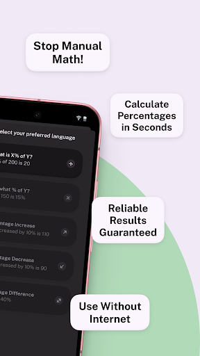 Percento Percentage Calculator ekran görüntüsü