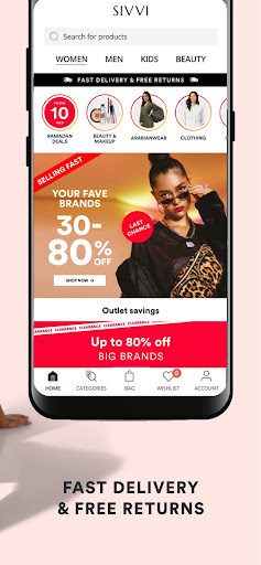 SIVVI Online Fashion Shopping ekran görüntüsü
