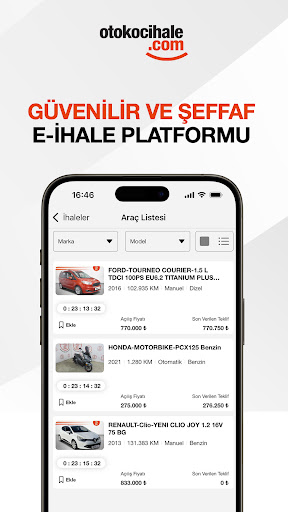 Otokoç İhale ekran görüntüsü