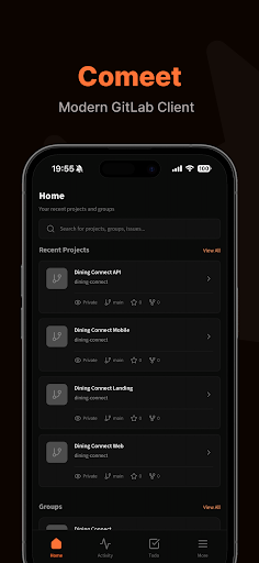 Comeet - GitLab Client ekran görüntüsü