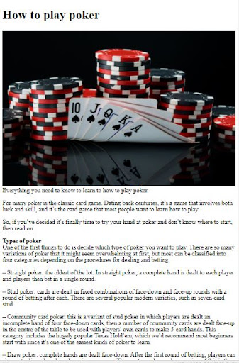 How to Play Poker ekran görüntüsü