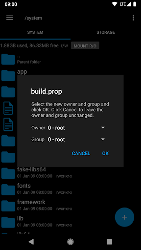Root Explorer ekran görüntüsü
