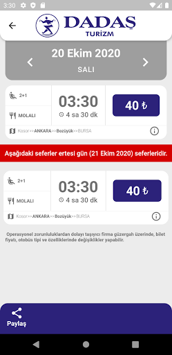Dadaş Turizm ekran görüntüsü