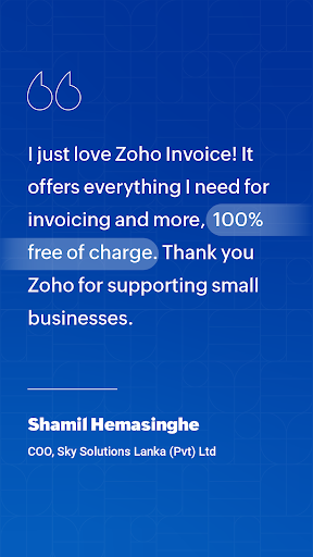 Zoho Invoice - Invoicing App ekran görüntüsü