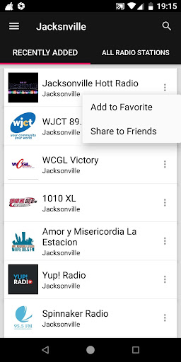 Jacksonville Radio Stations ekran görüntüsü