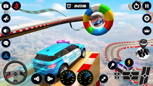 Police Car Mega Ramp Car Stunt ekran görüntüsü