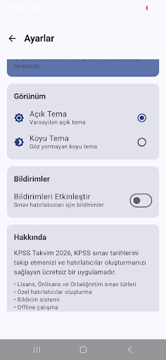 KPSS Takvim 2026 ekran görüntüsü