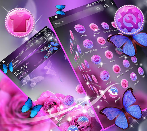 Pink Rose Launcher Theme ekran görüntüsü