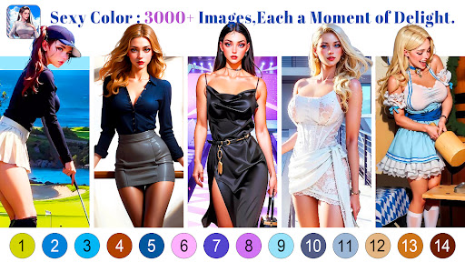 Adult Sexy Coloring Games ekran görüntüsü