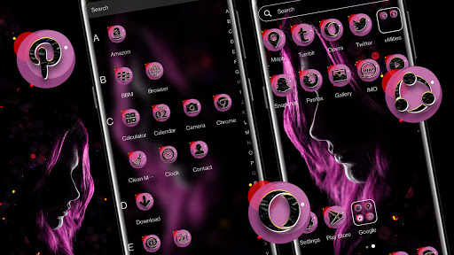 Dark Girl Launcher Theme ekran görüntüsü
