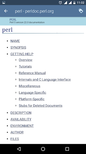 Perl Documentation-Learn Perl ekran görüntüsü