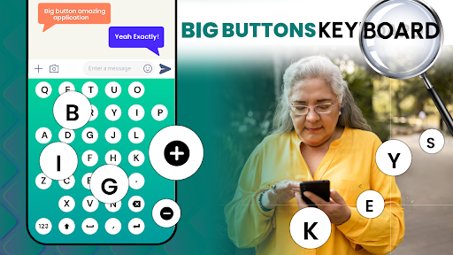 Big Buttons Typing Keyboard ekran görüntüsü
