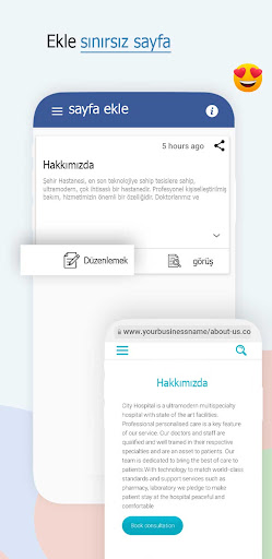 Anında Web Sitesi Oluşturucu ekran görüntüsü