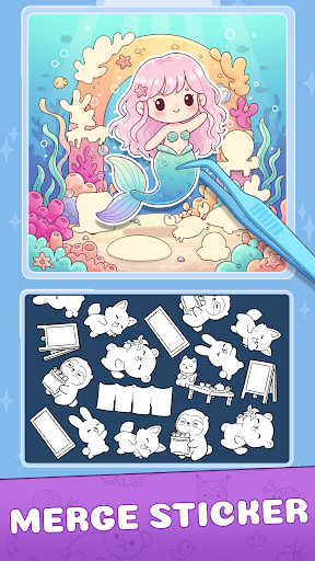 Sticker Merge: ASMR Art Story ekran görüntüsü