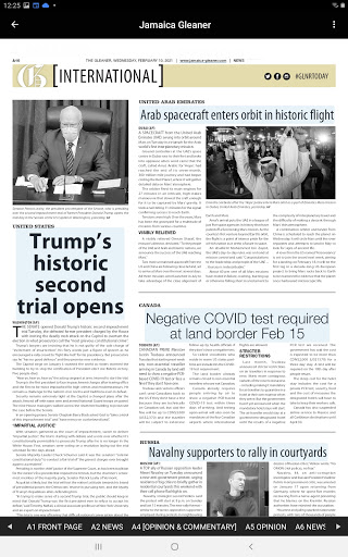 Jamaica Gleaner ePaper ekran görüntüsü
