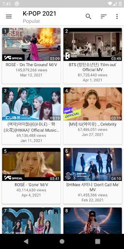 K-POP Tube Popüler Videolar ekran görüntüsü