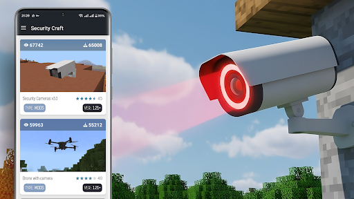 Security + Camera mod for MCPE ekran görüntüsü
