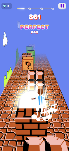 Melody Run - Cute Popcat Music ekran görüntüsü