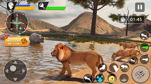 Lion Games Animal Simulator 3D ekran görüntüsü